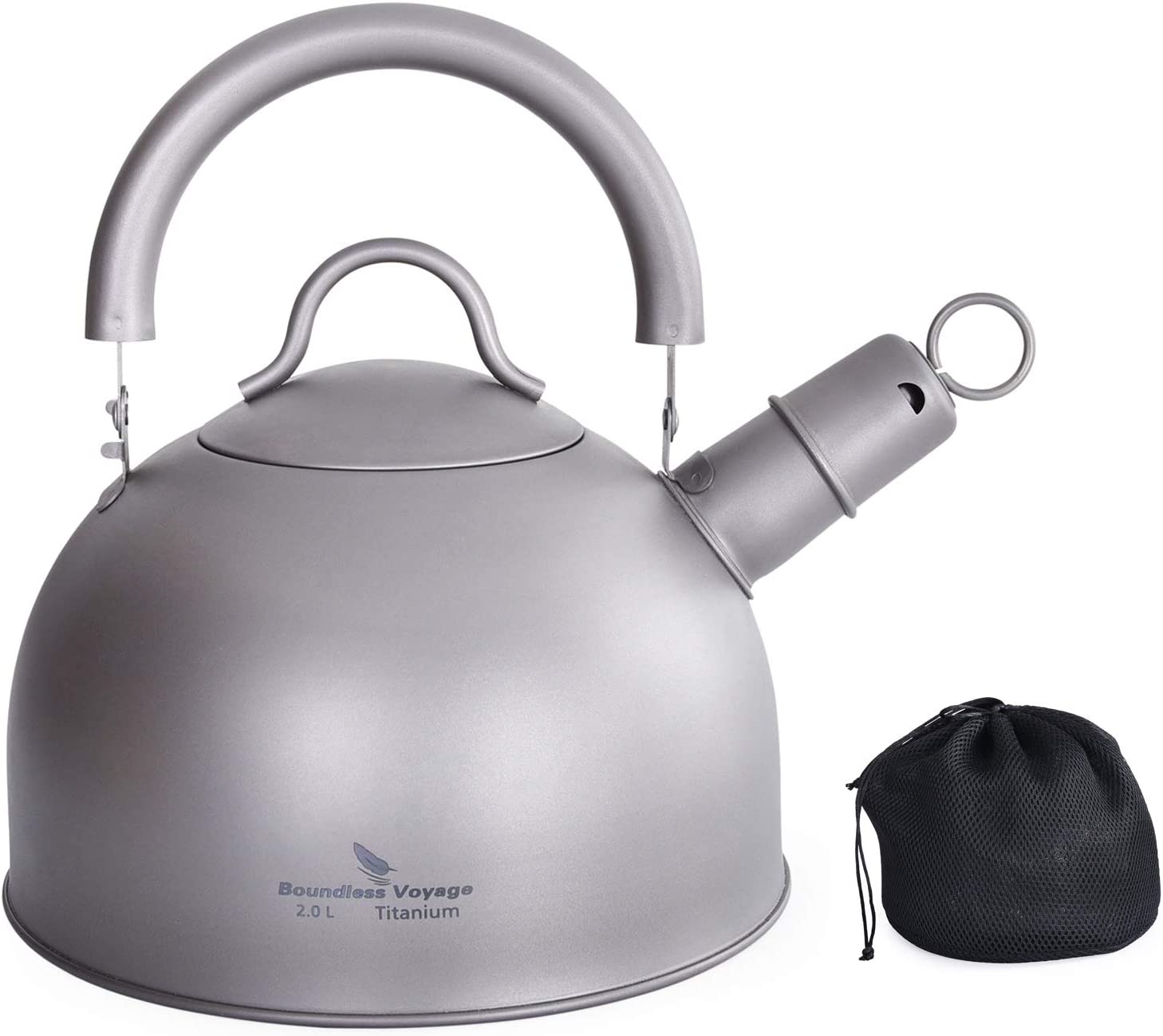 Camping Kettle 2.0l Open Campfire Coffee Tea Pot For Boiling Water