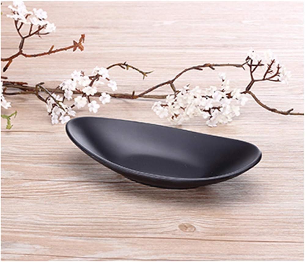 Black Oval Bowl Decorative Dish Organiser Tray - Hatke