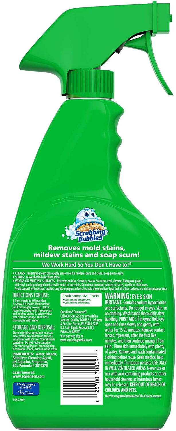 Scrubbing Bubbles, Foaming Bleach Bathroom Cleaner, 32 oz - Hatke