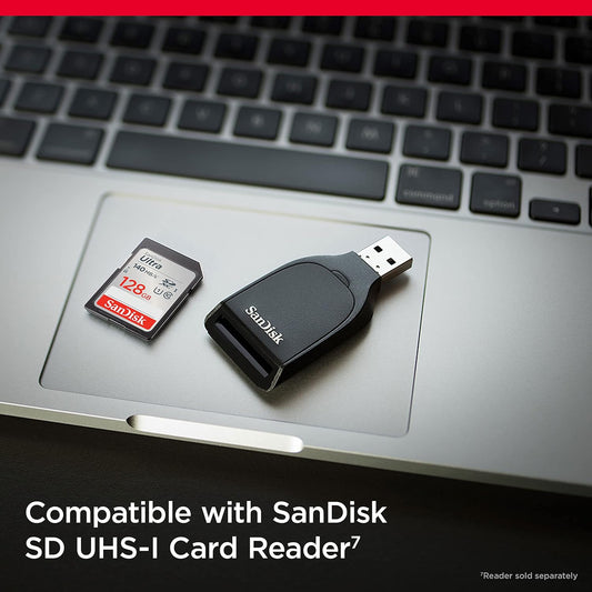 SanDisk Ultra UHS I 128GB SD Card 140MB/s for DSLR and Mirrorless Cameras - Hatke