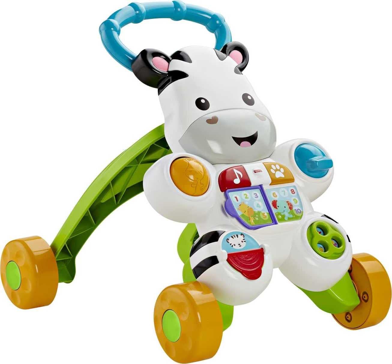 Fisher-Price Baby to Toddler Learning Toy, Learn with Me Zebra Walker with Music Lights and Activities for Ages 6+ Months - Hatke