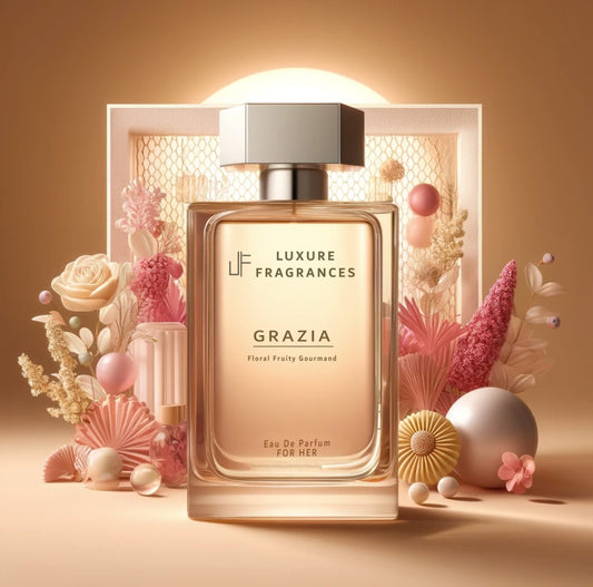 Grazia by Luxure Fragrances - Floral Fruity Gourmand Perfume - Eau De Parfum - For Her - 50ml - Hatke