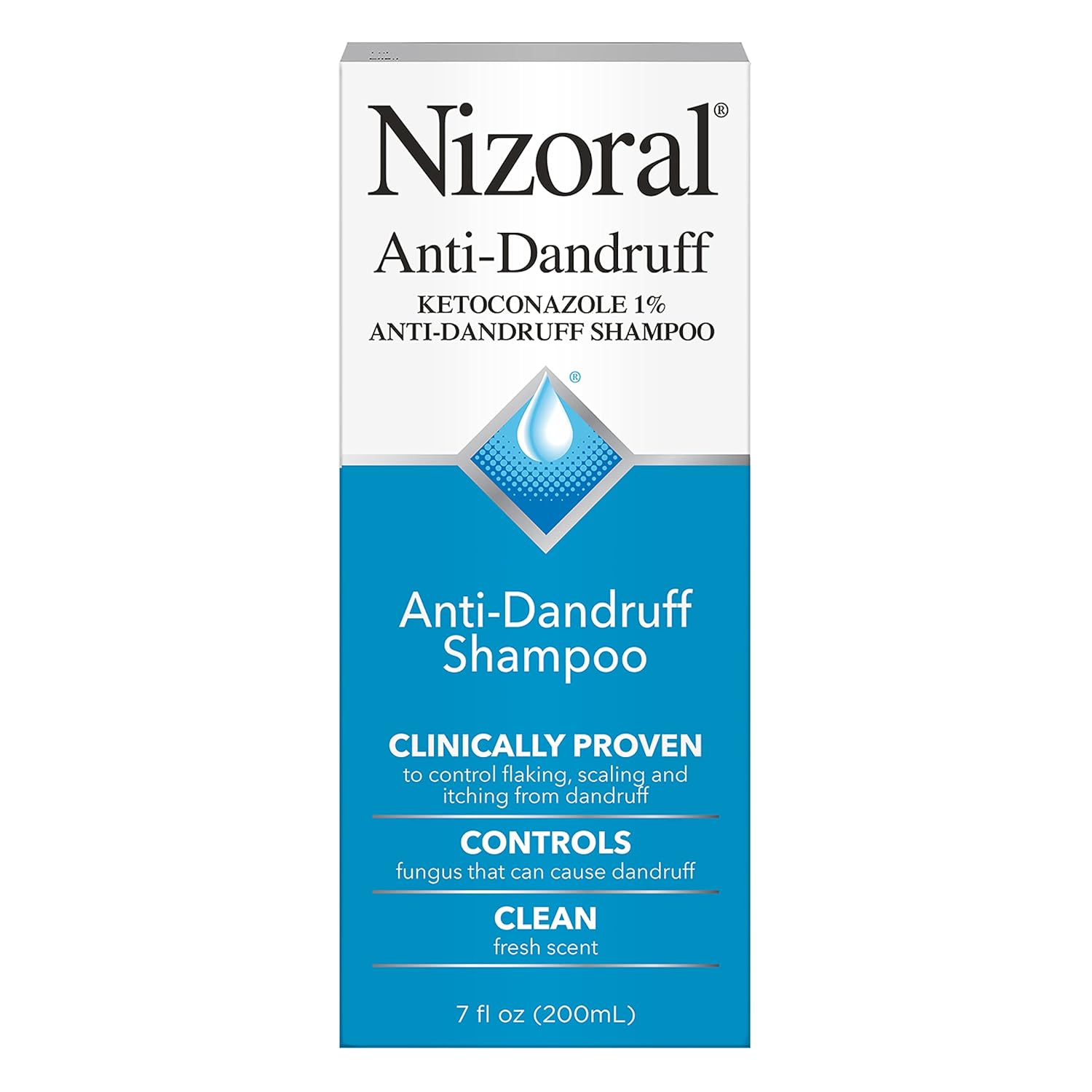 Nizoral Anti-Dandruff Shampoo with 1% Ketoconazole, Fresh Scent, 7 Fl Oz - Hatke