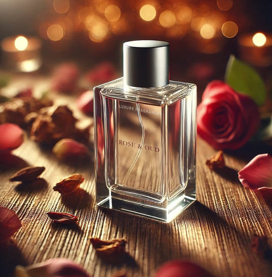 Rose & Oud by Luxure Fragrances - Aromatic Floral Oud Perfume - Eau De Parfum - Unisex - 50ml - Hatke