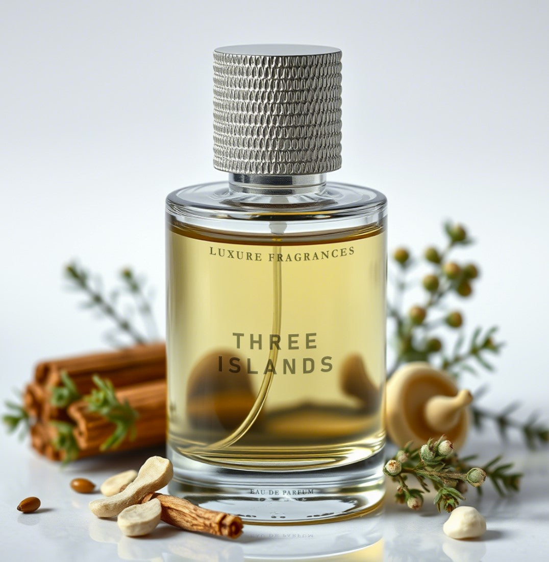 Three Islands  by Luxure Fragrances - Floral Woody Musk Perfume - Eau De Parfum - Unisex - 50ml - Hatke