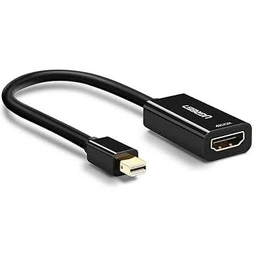 UGREEN Mini DisplayPort to HDMI Adapter 4K | Thunderbolt 2.0 4K Mini DP to HDMI Adapter Cable Suitable for MacBook Pro MacBook Air iMac Surface Book Pro 3 4 5 Thinkpad Google Pixel Chromebook - Black | 40360 - Hatke