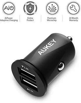 Aukey  CC-S5 (Upgraded Version) 4.8a Dual Port Usb Car Charger - Hatke