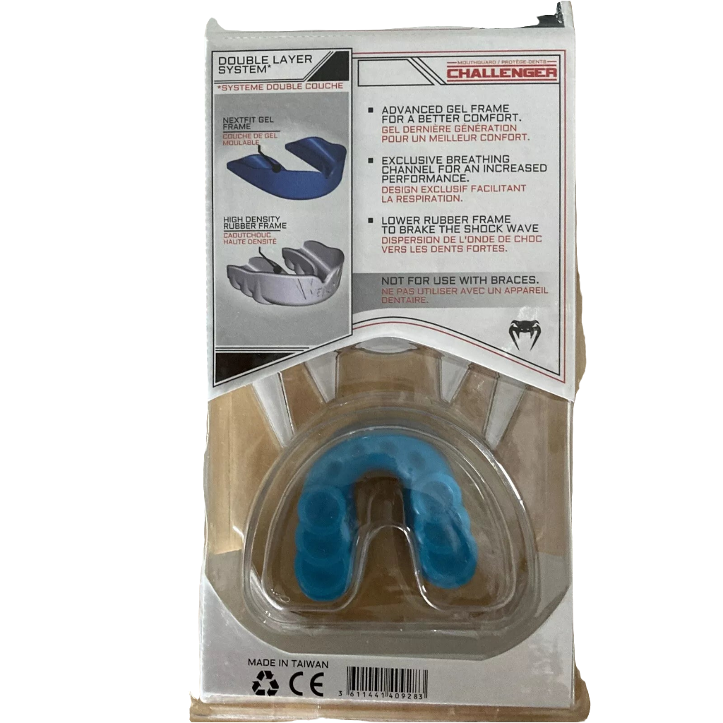 Venum Challenger Mouthguard with Case - Cyan/Black - Hatke