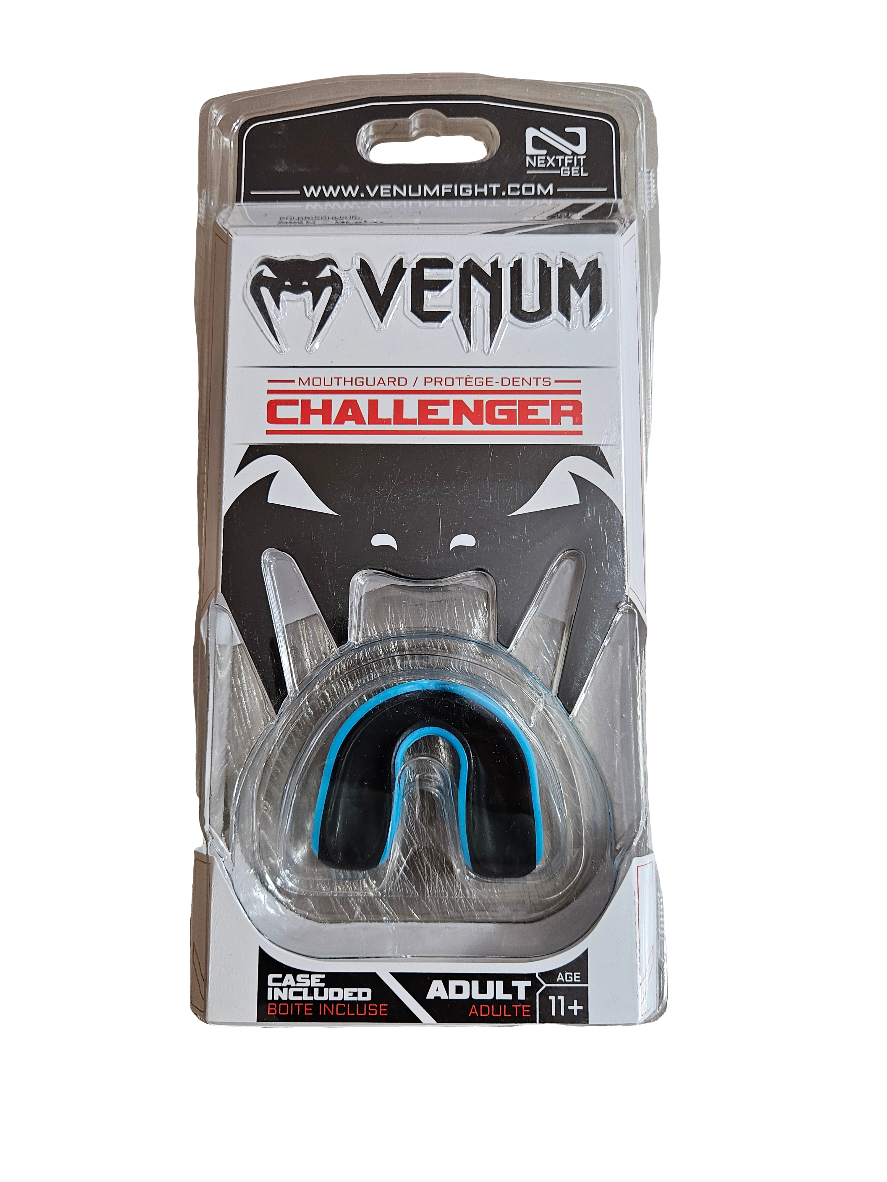 Venum Challenger Mouthguard with Case - Cyan/Black - Hatke