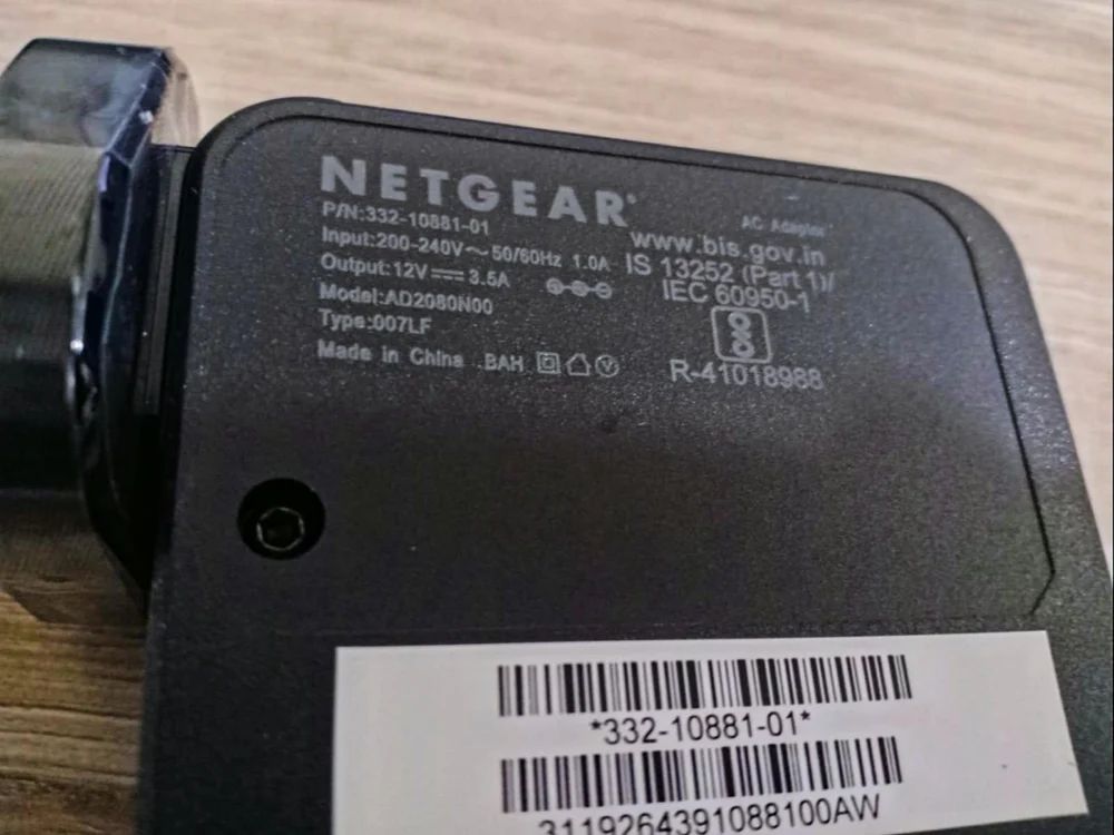 12V 3.5A DC Original & Genuine Netgear AC/DC Power Adapter - Hatke