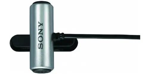 Sony ECMCS3 Clip style Omnidirectional Stereo Microphone, Silver (Open Box) - Hatke