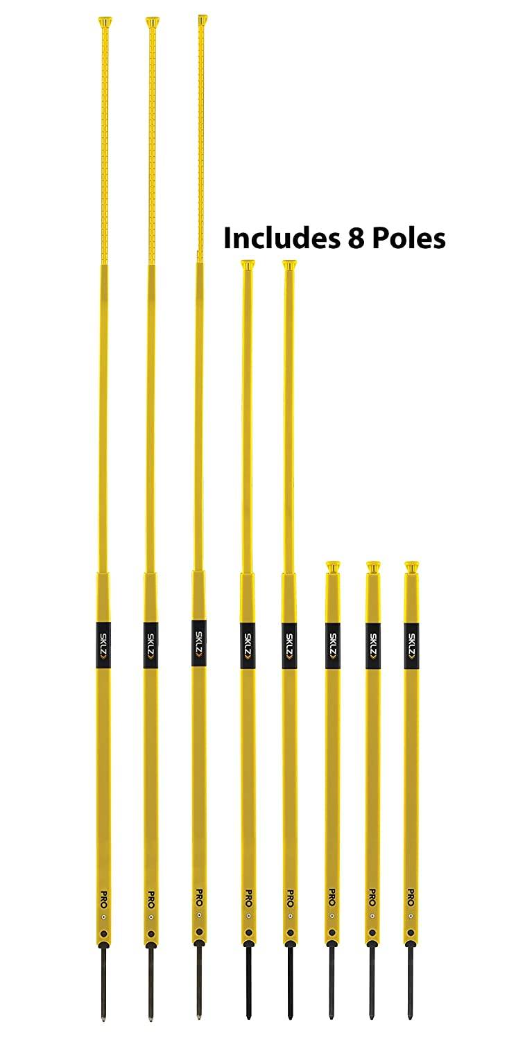 SKLZ Pro Training Telescoping Agility Poles for Soccer Drills and Training (Set of 8) - Hatke