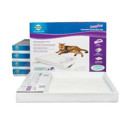 PetSafe ScoopFree Self-Cleaning Cat Litter Box Tray Refills with Sensitive Non-Clumping Crystals, 3-Pack - Hatke