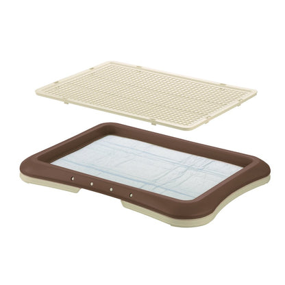 Richell Paw Trax Mesh Training Tray for puppies and mature dogs (Brown) - Hatke