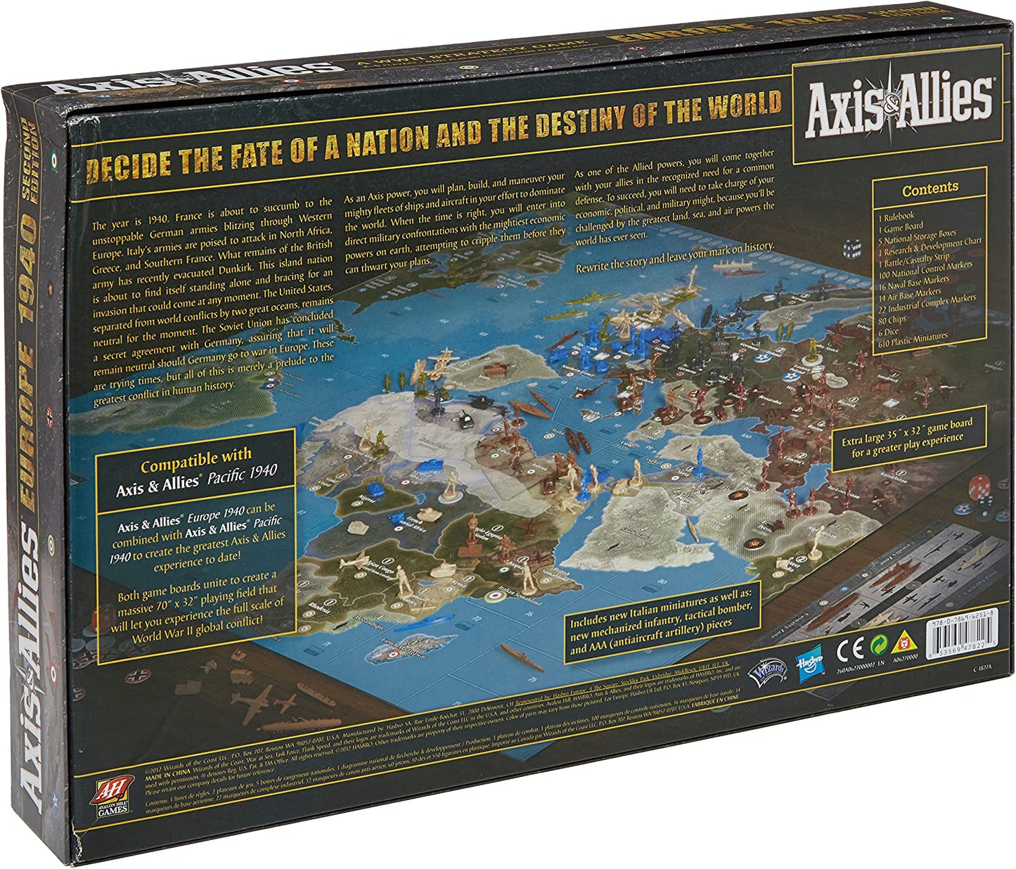 Wizards of the Coast Axis and Allies Europe 1940 2nd Edition Board Game - Hatke