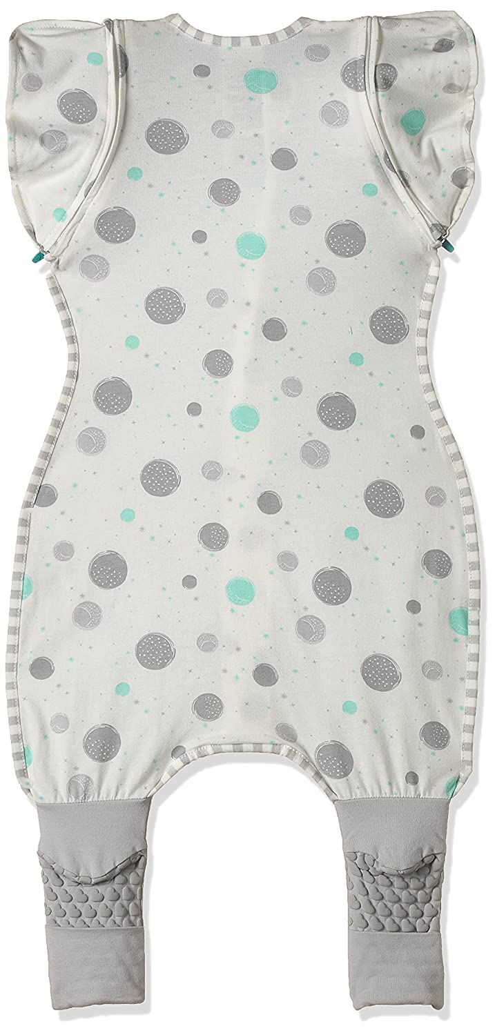 Love To Dream Swaddle UP Transition Suit 0.2 TOG, White, Large (8.5-11 kg / 19-24 lbs) Patented Zip-Off Wings and Unique Self-Soothing Sleeves, Safely Transition from Swaddled to Arms-Free Before Rolling Over - Hatke