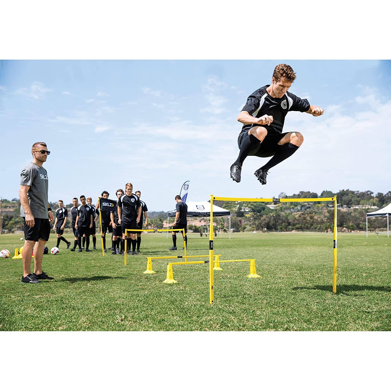 SKLZ Pro Training Telescoping Agility Poles for Soccer Drills and Training (Set of 8) - Hatke