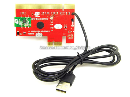 Qiguan 6 Digit Complete PC and Laptop Computer Motherboard Quick Repair Diagnostic Analyse Post Test Cards Kit - Unique USB Diagnosis Featured Diagnostic Analyzer Debug Kit Multiport Support PCIe, PCI, LPC, MiniPCI-E, M.2, mSATA, EC - Hatke