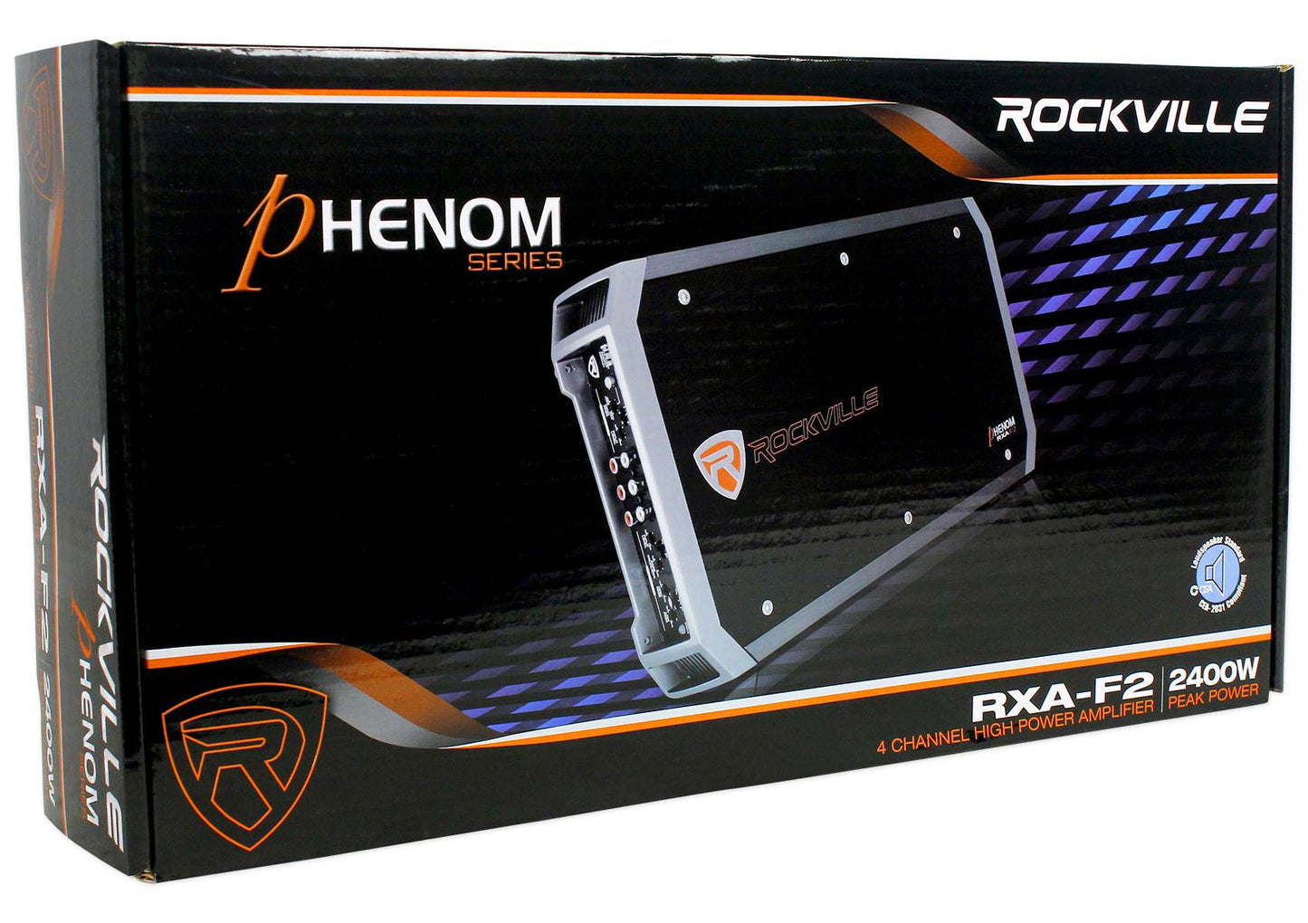 Rockville RXA-F2 2400 Watt Peak / 1200w RMS 4 Channel Amplifier Car Stereo Amp - Hatke