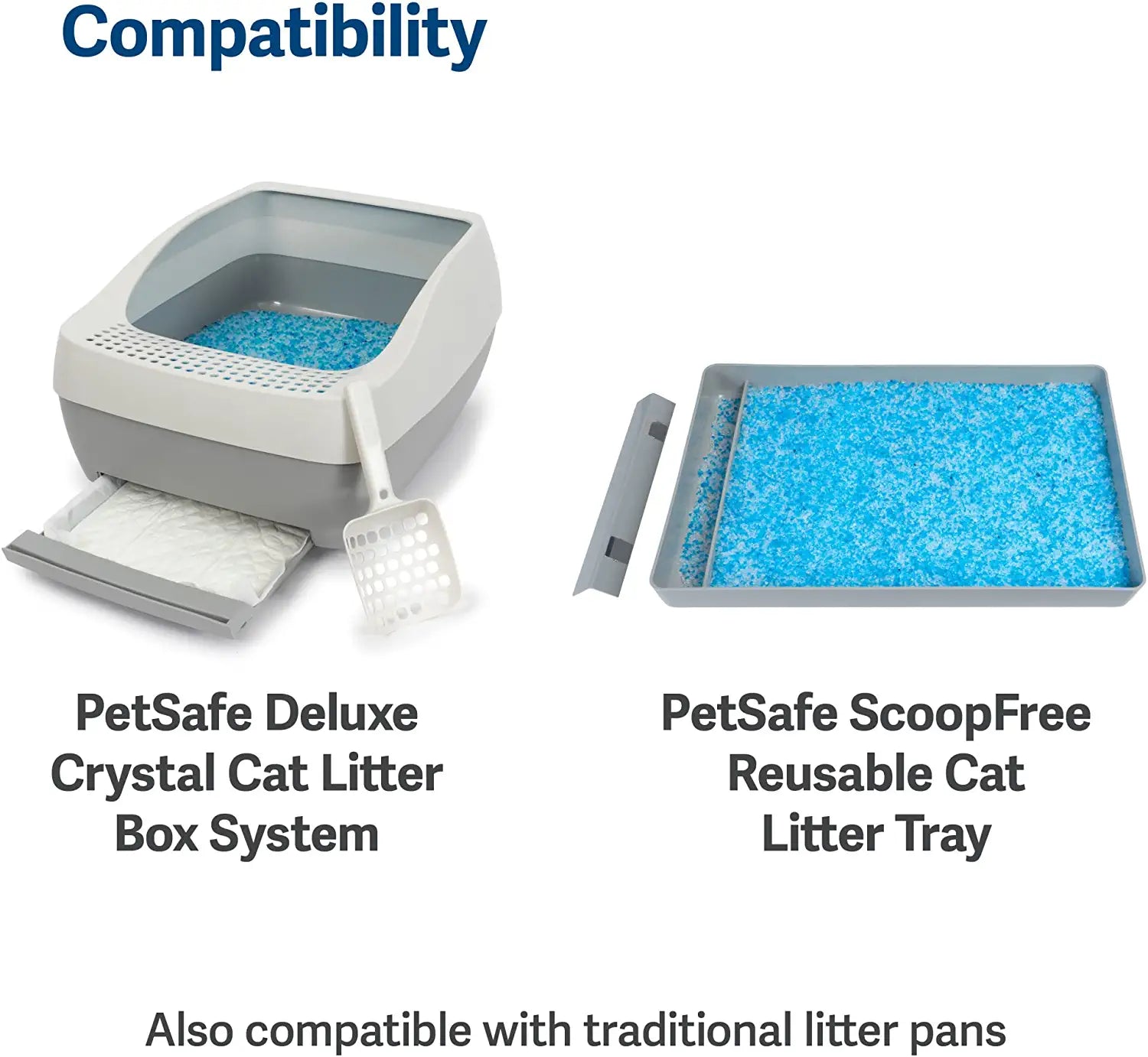 PetSafe ScoopFree Premium Crystal Non-Clumping Cat Litter - Fresh, Low-Tracking Odor Control - 2-Pack Refills, 4.5 lb per Pack (9 lb Total) - Original Blue - Hatke