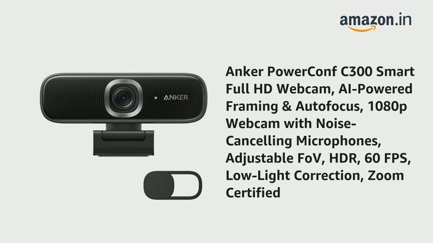 AnkerWork PowerConf C300, 1080p 60fps Webcam - AnkerWork