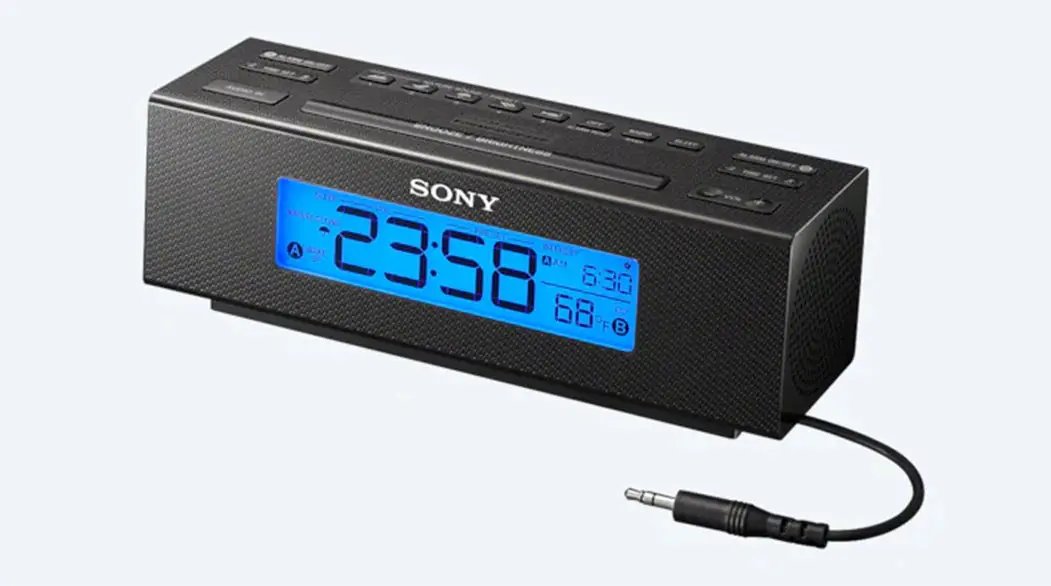 Sony Dream Machine ICF-C707 Clock Radio with AM/FM Dual Alarm and Large Easy to Read Backlit LCD Display - Hatke