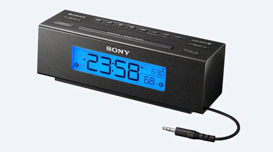 Sony Dream Machine ICF-C707 Clock Radio with AM/FM Dual Alarm and Large Easy to Read Backlit LCD Display - Hatke