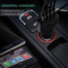 Aukey CC-T9 55.5W Qualcomm 3.0 Quick Charge 4 Ports USB Car Charger for Smartphones and Tablets - Hatke