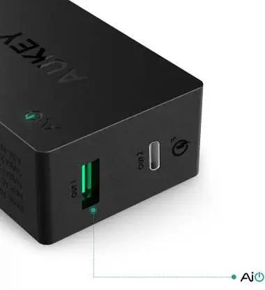 AUKEY USB-C 27W Quick Charge 3.0 Dual-Port Wall Charger PA-Y2 - Hatke