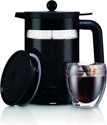 Bodum Bean Cold Brew Press and Iced Coffee Maker, 51 Oz., 51 Ounce, Black - Hatke