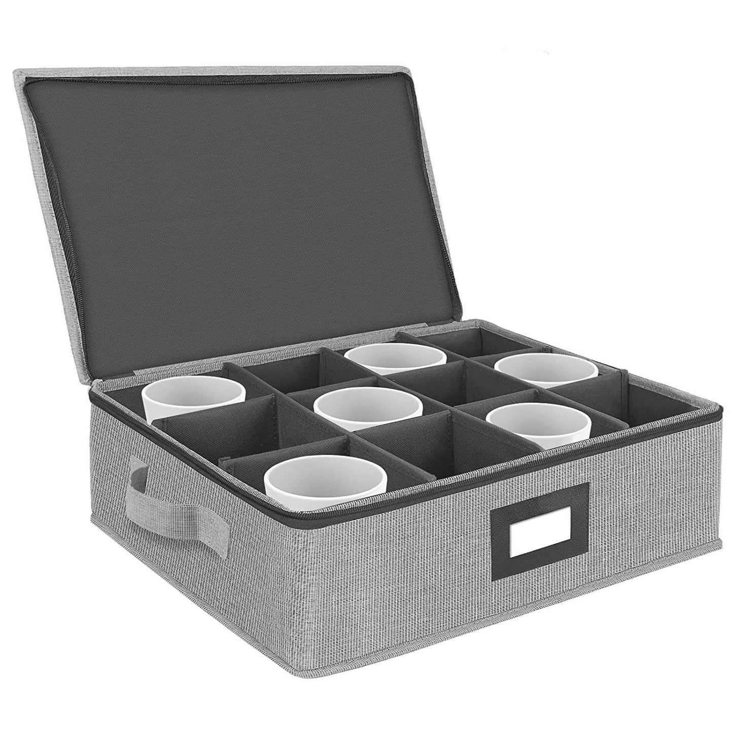 Cup/Mug Storage Chest Box with Lid and Handles, Holds 12 Coffee Mugs a –  Hatke