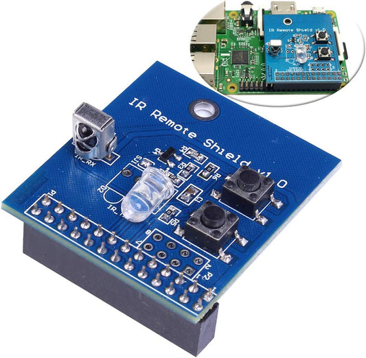 IR Transmitter Infrared Remote Hat Expansion Board 38KHz Transceiver Shield for Raspberry Pi RPi B+/2B/3B - Hatke