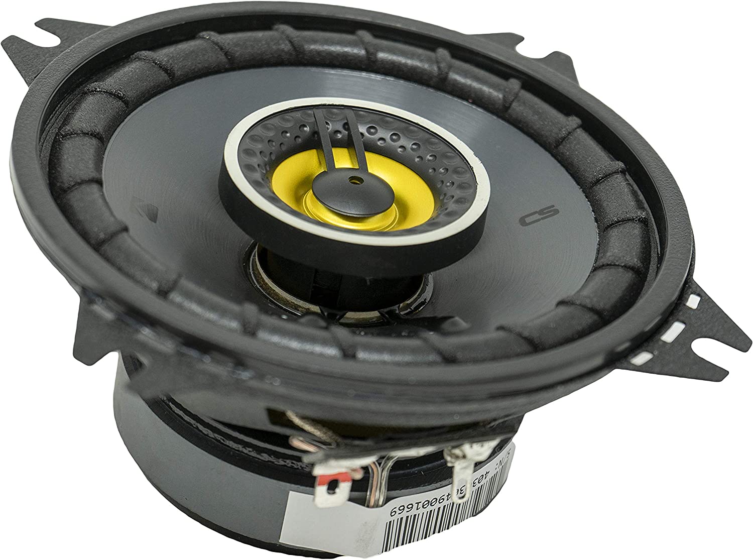 KICKER CS Series CSC4 4 Inch 150 watts Car Audio Speaker with Woofers, Yellow (Pair - 2 pcs) - Hatke