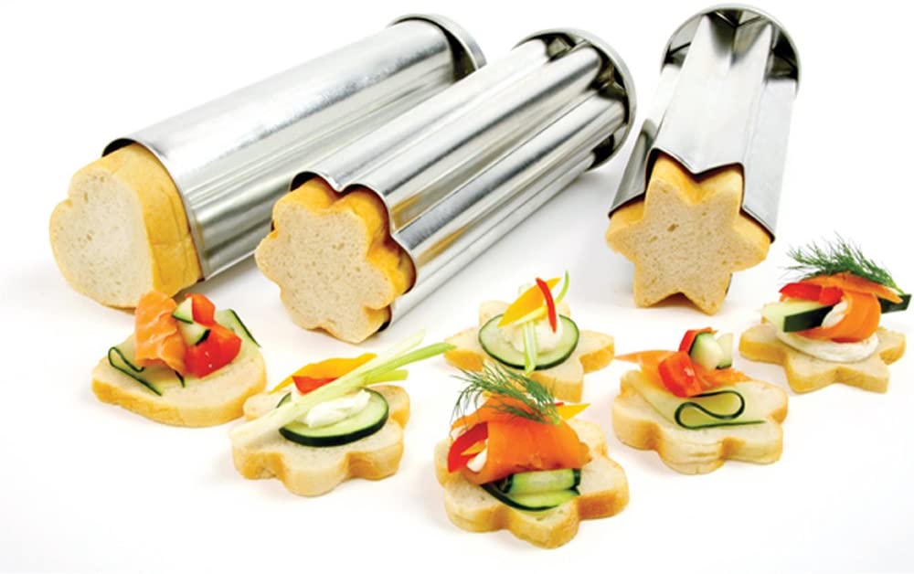 Norpro Stainless Steel Tin Canape Bread Molds - 3 piece set - Hatke