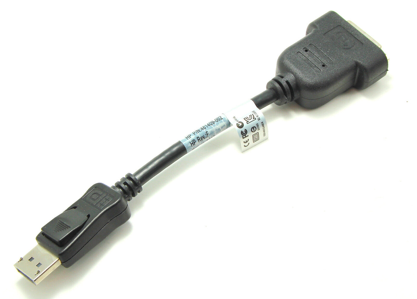 Original HP BizLink 1242 DisplayPort DP to DVI Cable Adapter P/N 481409-002 (0.2m) - Hatke