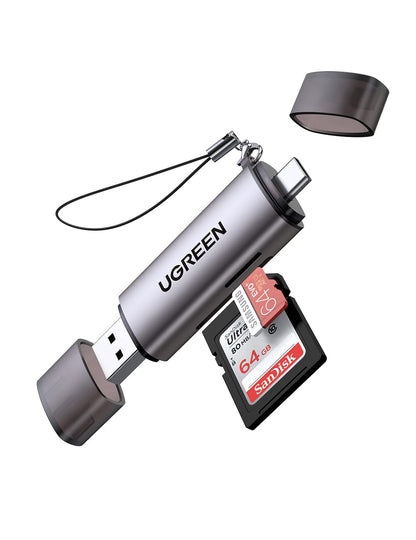 UGREEN 2-in-1 USB C OTG Card Reader (50706 ) - Hatke