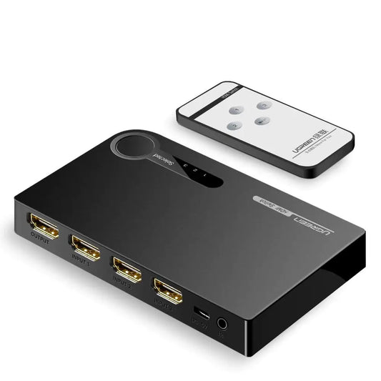 UGREEN 3-Port HDMI Switcher 3x1 with IR Wireless Remote Support 1080P 3D for Laptop HD-DVD PS3 Xbox360 - 40234 - Hatke