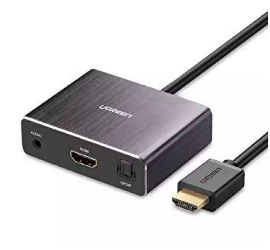 Ugreen Hdmi To Hdmi Converter With Optical SPDIF and 3.5mm Stereo Audio 40281 - Hatke