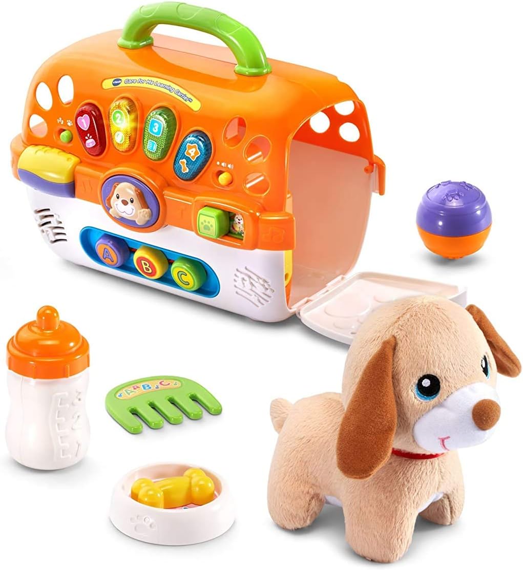 VTech Care for Me Learning Carrier Toy, Orange - Hatke